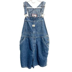 🌹Vintage 90’s OLD NAVY Overalls Shorts Blue Jean Denim